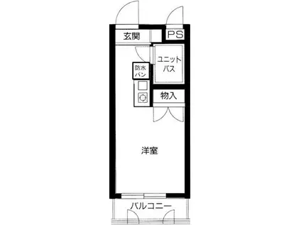メインステージ中井駅前(ワンルーム/2階)の間取り写真