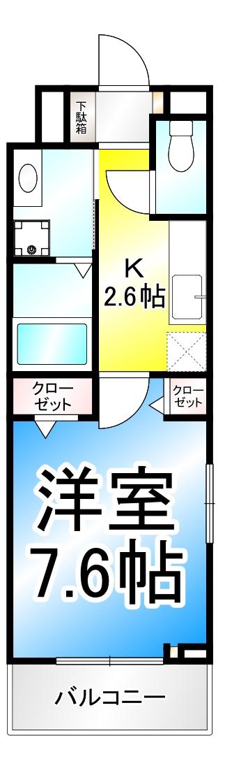 SUMIKAWA(1K/1階)の間取り写真