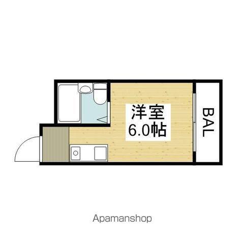YOUハイム東巽(ワンルーム/3階)の間取り写真