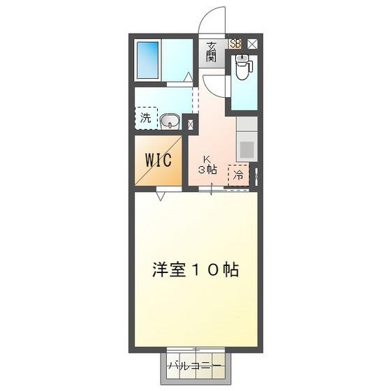 リブレットII(1K/2階)の間取り写真