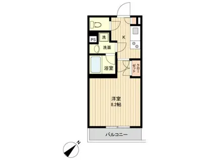 タウンライフ覚王山(1K/1階)の間取り写真