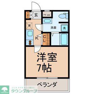 CREA児玉(1K/2階)の間取り写真
