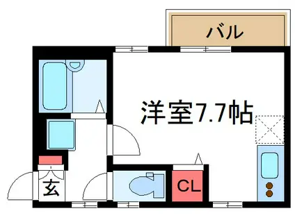 ウエストレジデンス(ワンルーム/3階)の間取り写真