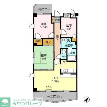 シーサイドスクウェア弐番館(3LDK/3階)の間取り写真