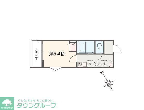 MELLAS海の公園駅(1K/1階)の間取り写真