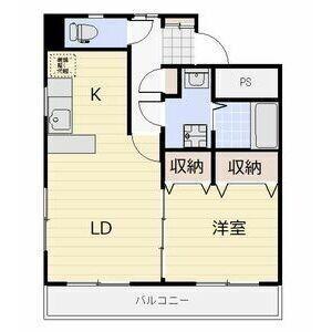 アルファレジデンスイースト(1LDK/4階)の間取り写真