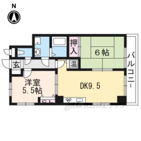 A BIL 2(2LDK/3階)の間取り写真
