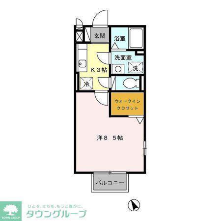 レフィナード(1K/2階)の間取り写真