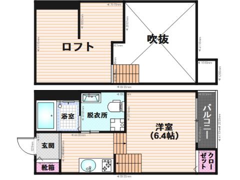 ミナミフクオカアパートメント(ワンルーム/1階)の間取り写真