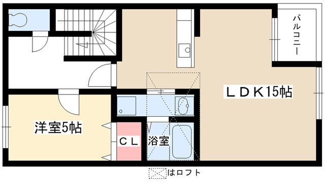 砂子の家(1LDK/2階)の間取り写真