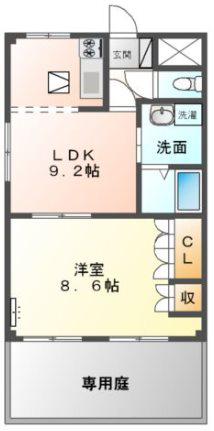 OTTIMO CASA(1LDK/1階)の間取り写真