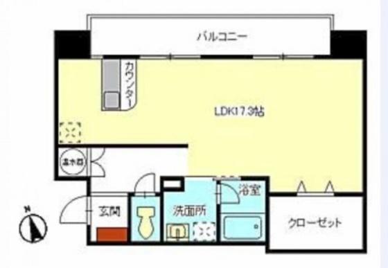 ルミエール幟(ワンルーム/9階)の間取り写真