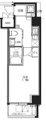 S-RESIDENCE 池袋NORTE(1K/5階)の間取り写真