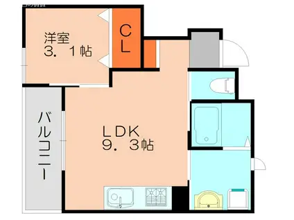 LUMINOUS(1LDK/1階)の間取り写真