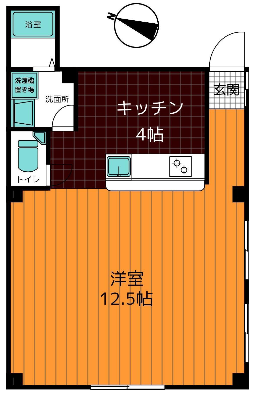 入間ハイツ(1K/2階)の間取り写真