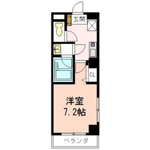 ヨシキビル(1K/2階)の間取り写真