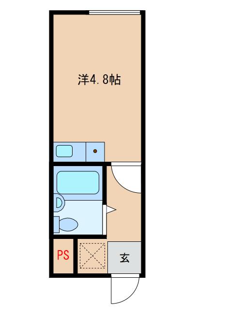 BUILDイトマン(ワンルーム/2階)の間取り写真