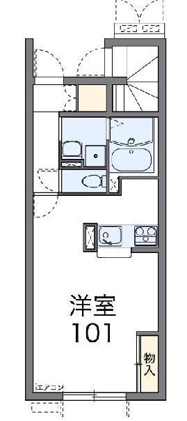 レオネクストプティ フォレ(1K/1階)の間取り写真
