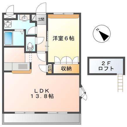 SANTA PLACE(1LDK/2階)の間取り写真
