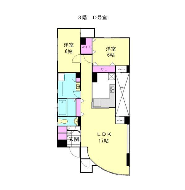 J・HANK HOMES(2LDK/3階)の間取り写真