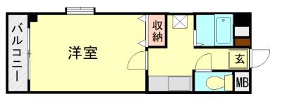 エトワール五番館(1K/5階)の間取り写真