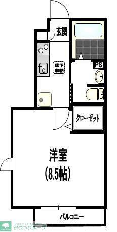 エルスタンザ西巣鴨(1K/1階)の間取り写真