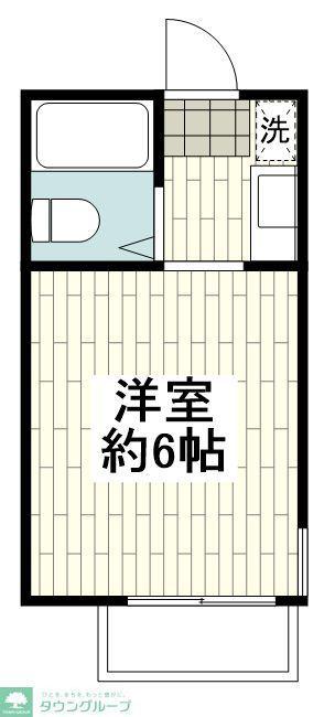 コーポ中川A(ワンルーム/1階)の間取り写真