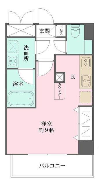 スコラタワー(ワンルーム/4階)の間取り写真