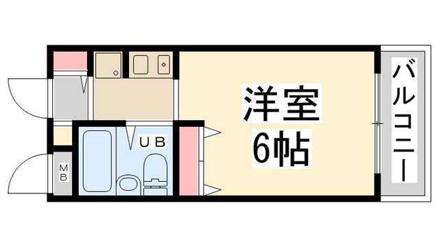フローリッシュ壱番館(1K/2階)の間取り写真