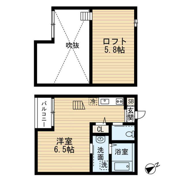 ＪＲ内房線 浜野駅 徒歩4分 2階建 築14年(ワンルーム/2階)の間取り写真