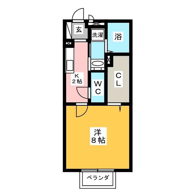 フロレスタ(1K/1階)の間取り写真