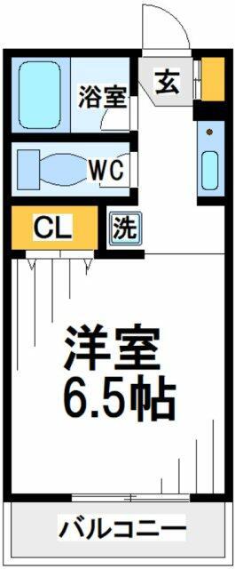 アルファネクスト北松戸第1-2(1K/2階)の間取り写真
