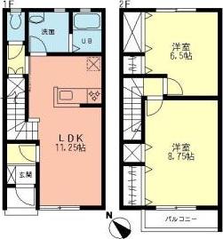 メローネ(2LDK/2階)の間取り写真