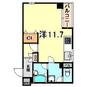 レジェンド六甲(ワンルーム/3階)の間取り写真