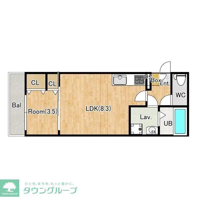 ジーメゾン大宮三橋ミューラ(1LDK/1階)の間取り写真
