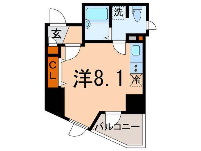 プリズムスクエア本駒込(ワンルーム/10階)の間取り写真