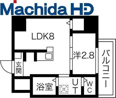 杭瀬北新町エヌエム・キャトフ・ヴァン・ユイット(1LDK/9階)の間取り写真