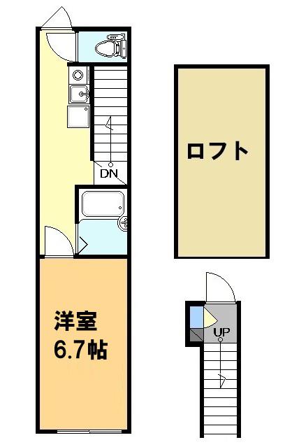 上池台ガーデンテラス(1K/2階)の間取り写真