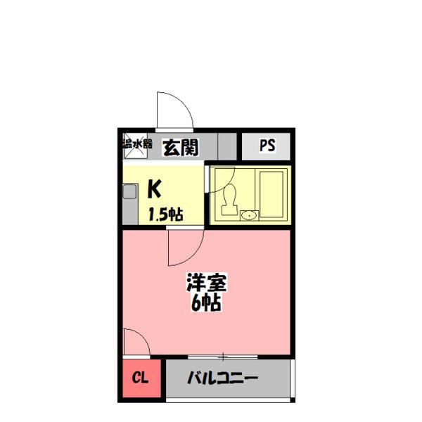 サードニックス(1K/3階)の間取り写真