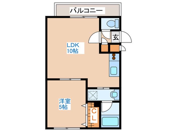 ラフィネ東札幌(1LDK/4階)の間取り写真