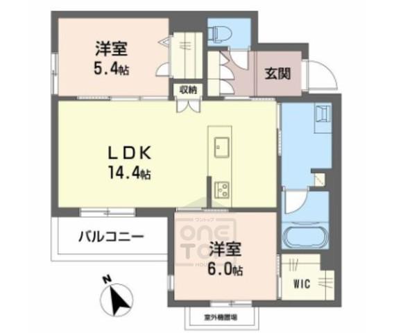 シャーメゾングランデ(2LDK/2階)の間取り写真