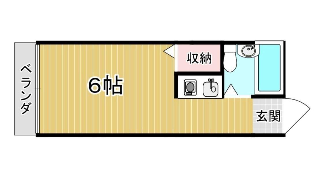 チェリーコート(ワンルーム/1階)の間取り写真