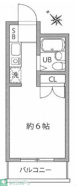 ヴィンテージデザイン国分寺(ワンルーム/3階)の間取り写真
