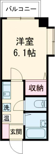 グランピアマンション長崎(1K/3階)の間取り写真