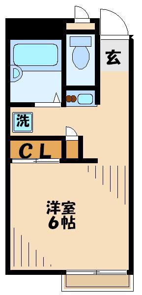 レオパレスコートリベルテ(1K/2階)の間取り写真