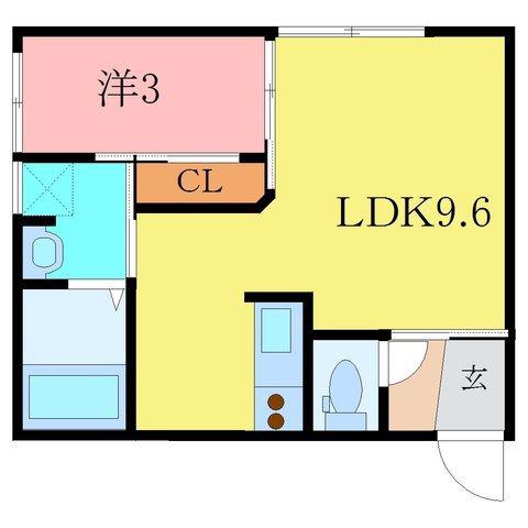 INTEGRAL DE・LATOUR II(1LDK/2階)の間取り写真
