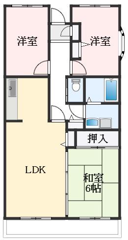 えびす若林(3LDK/3階)の間取り写真