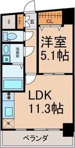 CLAIR HEIWA(1LDK/9階)の間取り写真