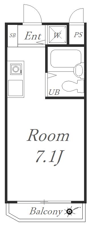 LAZPLACE TUNASHIMA(ワンルーム/3階)の間取り写真