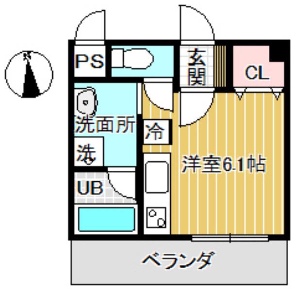 垂水ヴィレッジ(ワンルーム/1階)の間取り写真
